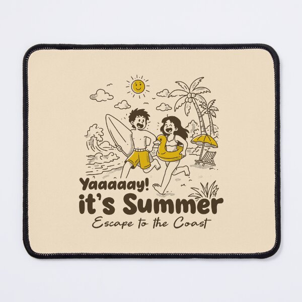 Item preview, Yaaay It’s Summer – Fun Beach Vibes Cartoon Design designed and sold by adipra.