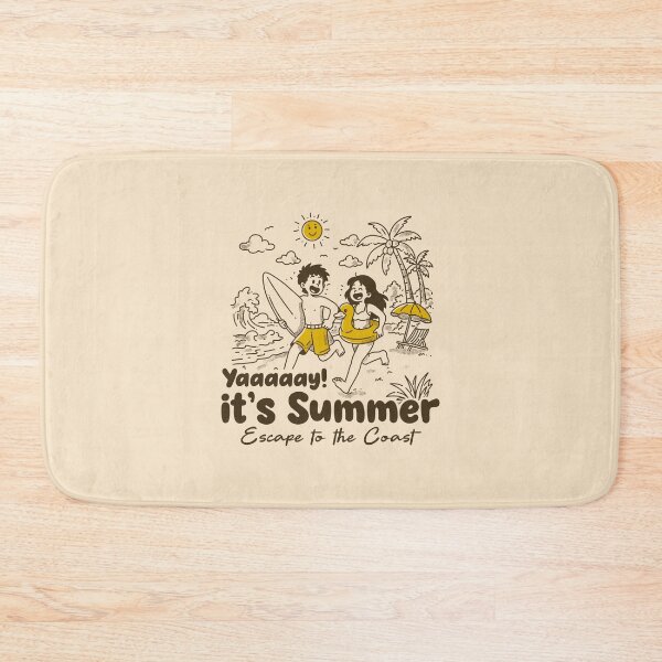 Item preview, Yaaay It’s Summer – Fun Beach Vibes Cartoon Design designed and sold by adipra.
