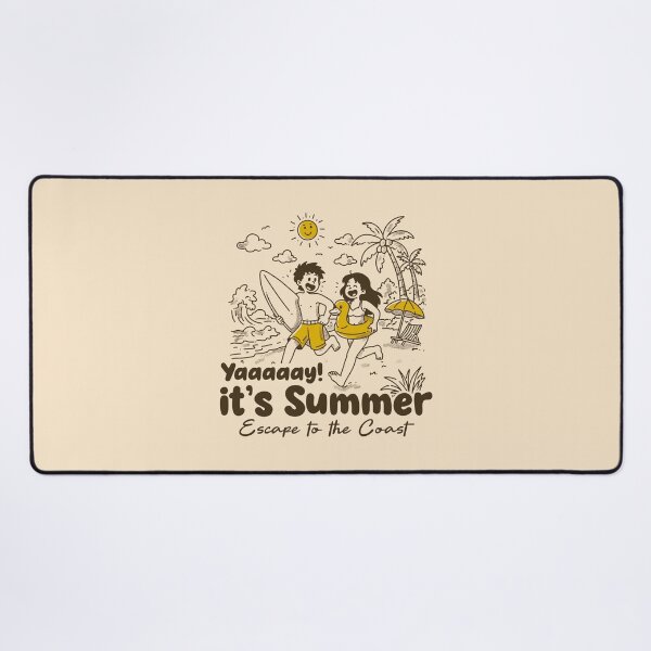 Item preview, Yaaay It’s Summer – Fun Beach Vibes Cartoon Design designed and sold by adipra.