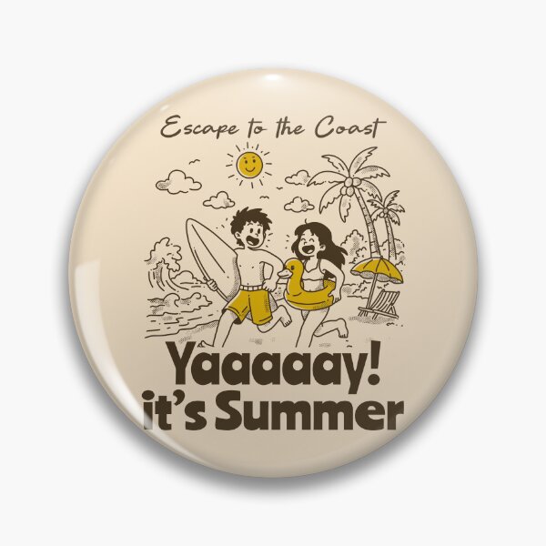 Item preview, Yaaay It’s Summer – Fun Beach Vibes Cartoon Design designed and sold by adipra.