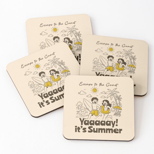 Item preview, Yaaay It’s Summer – Fun Beach Vibes Cartoon Design designed and sold by adipra.