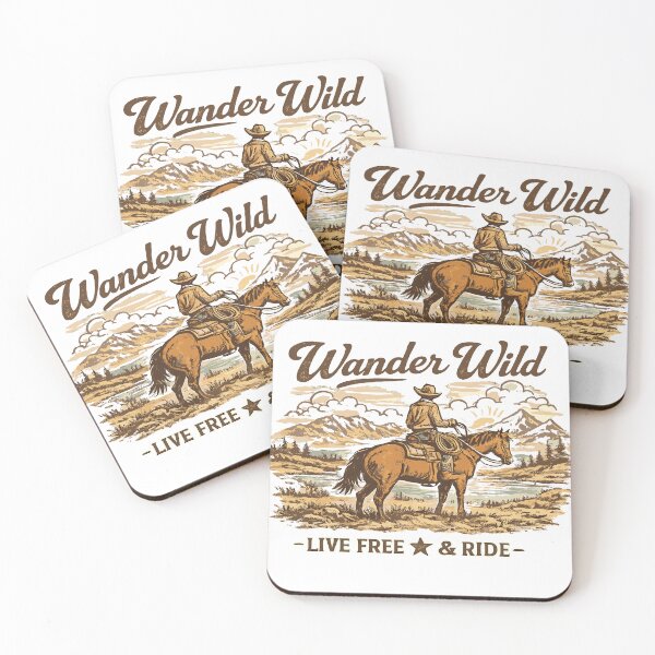 Item preview, Wander Wild Cowboy Horse T-Shirt designed and sold by Matinez Pink.