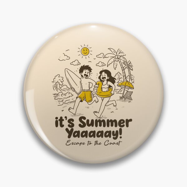 Item preview, Yaaay It’s Summer – Fun Beach Vibes Cartoon Design designed and sold by adipra.