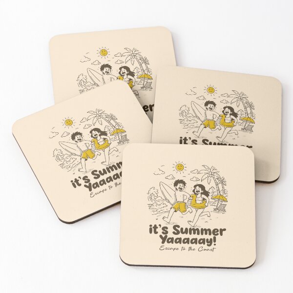 Item preview, Yaaay It’s Summer – Fun Beach Vibes Cartoon Design designed and sold by adipra.