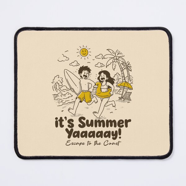 Item preview, Yaaay It’s Summer – Fun Beach Vibes Cartoon Design designed and sold by adipra.
