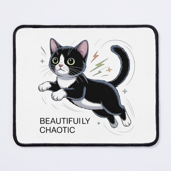Item preview, Beautifully Chaotic Funny Tuxedo Cat Design designed and sold by Cool-cat-art.