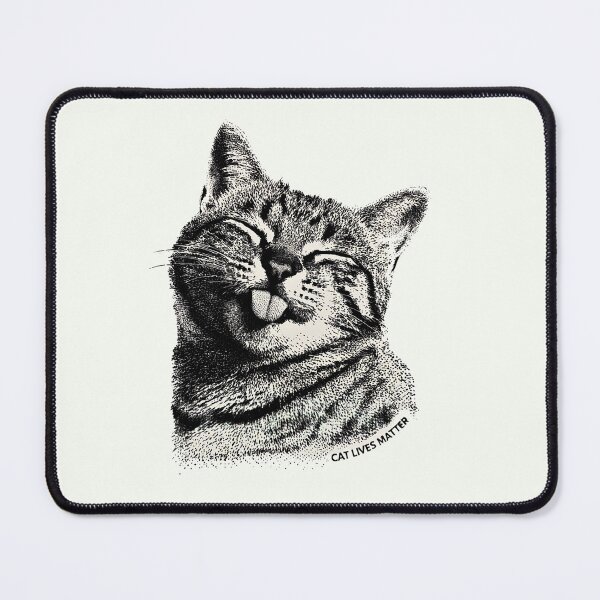 Item preview, Cat Lives Matter | Funny Blepping Cat Stippling Art designed and sold by DanniJordan.