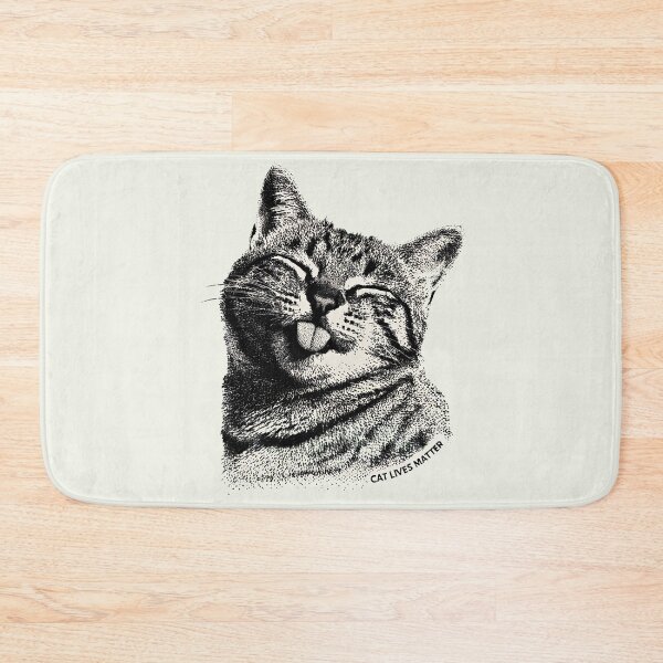Item preview, Cat Lives Matter | Funny Blepping Cat Stippling Art designed and sold by DanniJordan.