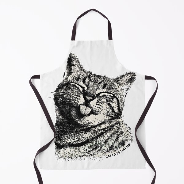 Item preview, Cat Lives Matter | Funny Blepping Cat Stippling Art designed and sold by DanniJordan.