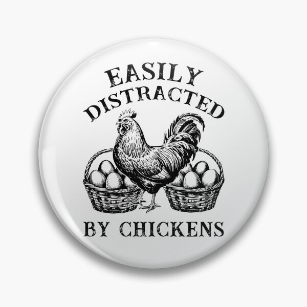 Item preview, Easily Distracted By Chickens Vintage Retro Aesthetic designed and sold by Dmetalx Art Apparel.