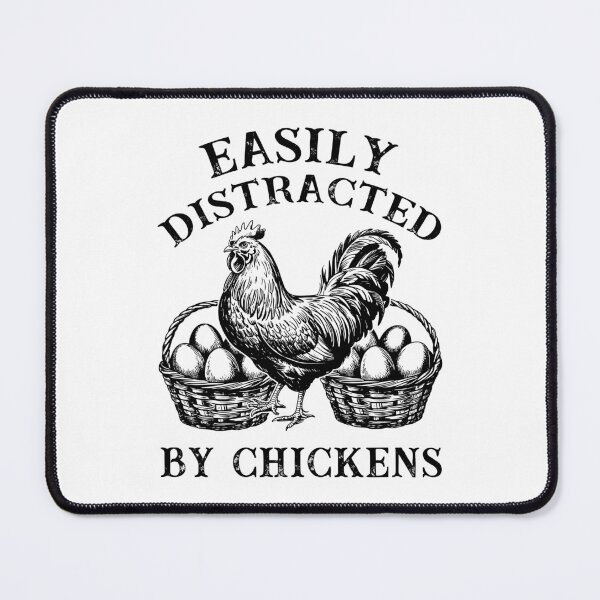 Item preview, Easily Distracted By Chickens Vintage Retro Aesthetic designed and sold by Dmetalx Art Apparel.