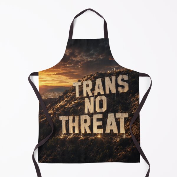 Item preview, TRANS NO THREAT Hollywood Mountain Sign Style Design | Cinematic LGBTQ Activist Artwork designed and sold by Vvmd.