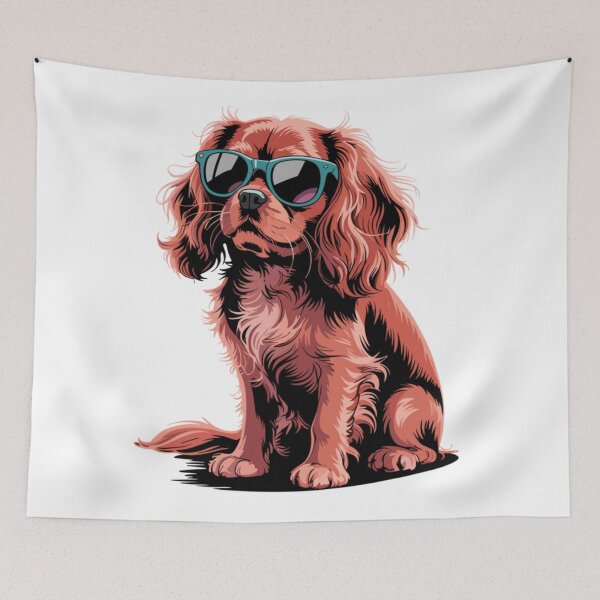Item preview, Cool Cavalier King Charles Spaniel Wearing Sunglasses Funny Dog Lover Aesthetic designed and sold by DuneHaicna.
