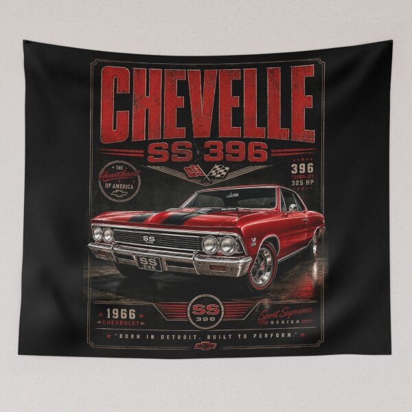 Item preview, 1966 Chevrolet Chevelle SS 396 Classic Muscle Car Vintage Art designed and sold by TheArtOfCar.