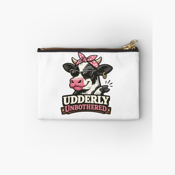 Item preview, Udderly Unbothered– Funny Sassy Cow Pun Shirt Sticker Mug Design designed and sold by Apotheosis by Irie Meraki.