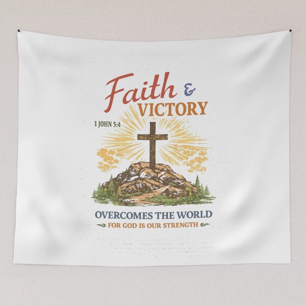 Item preview, Faith & Victory Christian Cross T-Shirt designed and sold by Matinez Pink.