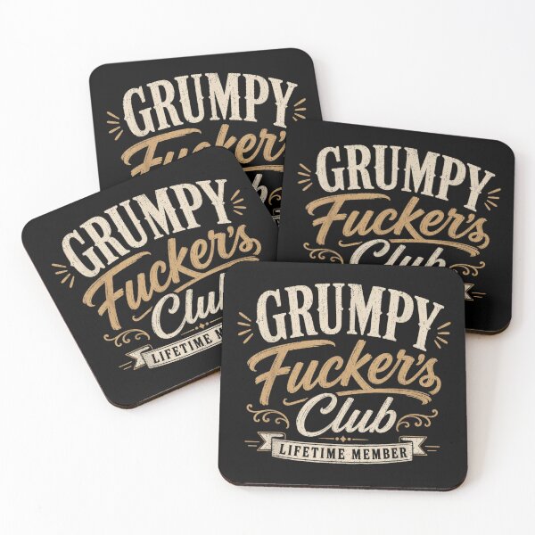 Item preview, Funny Grumpy Fucker's Club Lifetime Member Vintage Retro Sarcastic Adult Humor designed and sold by DuneHaicna.