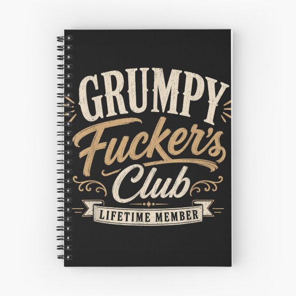 Item preview, Funny Grumpy Fucker's Club Lifetime Member Vintage Retro Sarcastic Adult Humor designed and sold by DuneHaicna.