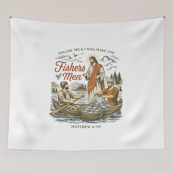 Item preview, Fishers of Men Jesus T-Shirt designed and sold by Matinez Pink.