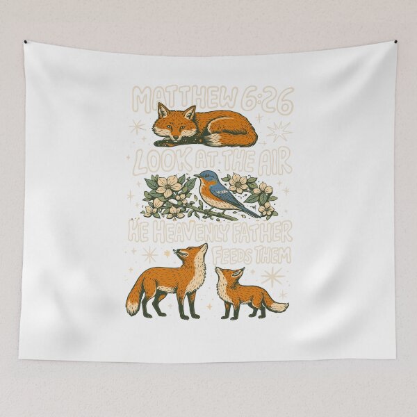 Item preview, Foxes & Birds Matthew 6:26 T-Shirt designed and sold by Matinez Pink.