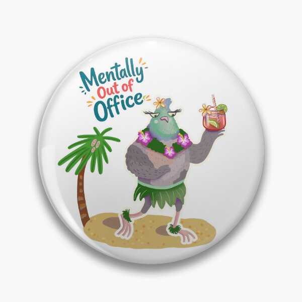 Item preview, Mentally Out of Office Pigeon Vacation designed and sold by FaliushART.