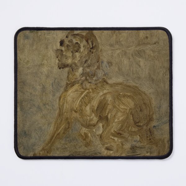 Item preview, The Dog by Henri de Toulouse-Lautrec | Vintage Dog Painting | Post-Impressionist Canine Wall Art Print designed and sold by artofuniverse.