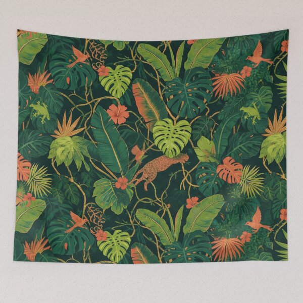 Item preview, Luxurious Emerald Jungle Canopy Pattern designed and sold by Jandedan.