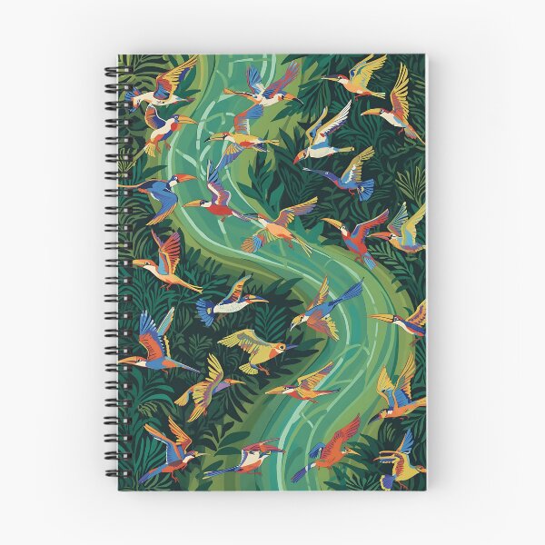 Item preview, Amazonian birds over the river – Tropical wildlife designed and sold by BrazilArtShop.