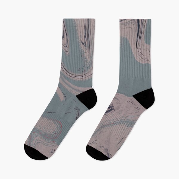 Item preview, Serene Marble Flow: Steel Blue and Dusty Rose designed and sold by CaramelCo.