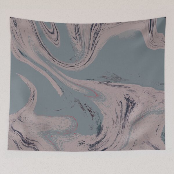 Item preview, Serene Marble Flow: Steel Blue and Dusty Rose designed and sold by CaramelCo.