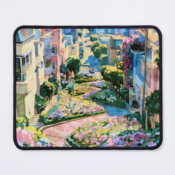 Item preview, Lombard Street San Francisco Watercolor designed and sold by Janine Aykens.