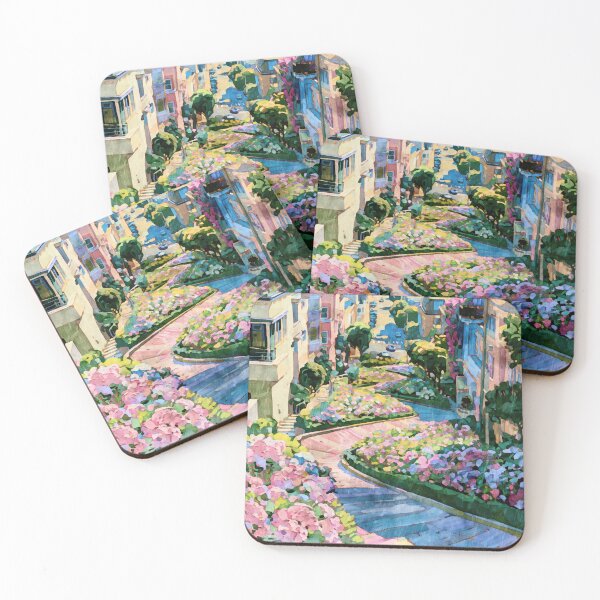 Item preview, Lombard Street San Francisco Watercolor designed and sold by Janine Aykens.