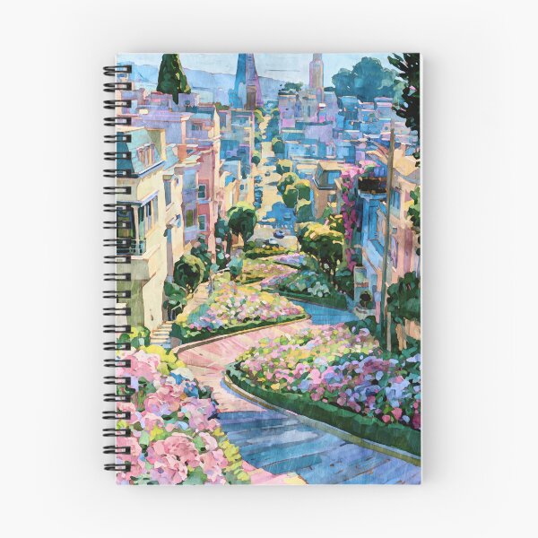 Item preview, Lombard Street San Francisco Watercolor designed and sold by Janine Aykens.