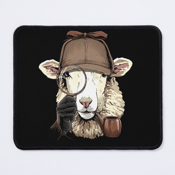 Item preview, Detective Sheep Wearing Sherlock Holmes Hat And Smoking Pipe Funny Animal designed and sold by GalenoHenley.