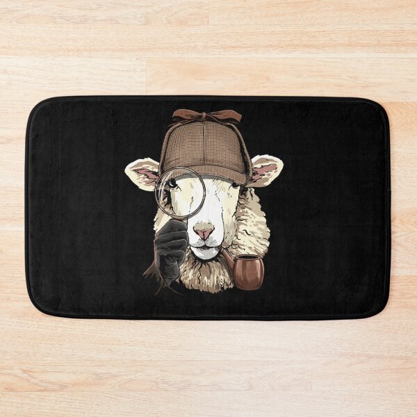 Item preview, Detective Sheep Wearing Sherlock Holmes Hat And Smoking Pipe Funny Animal designed and sold by GalenoHenley.