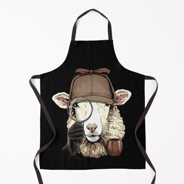 Item preview, Detective Sheep Wearing Sherlock Holmes Hat And Smoking Pipe Funny Animal designed and sold by GalenoHenley.