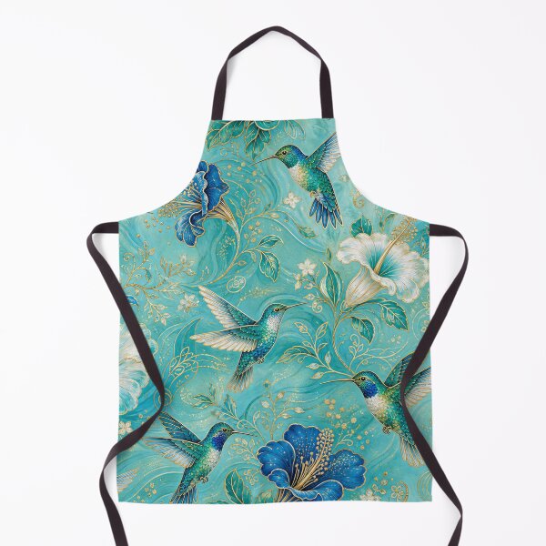 Item preview, Glamorous Colibri — Turquoise Hummingbird Repeat designed and sold by Jandedan.