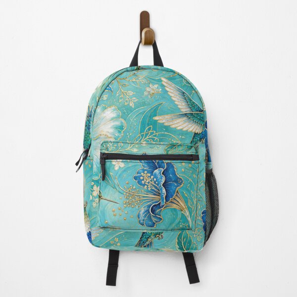 Item preview, Glamorous Colibri — Turquoise Hummingbird Repeat designed and sold by Jandedan.