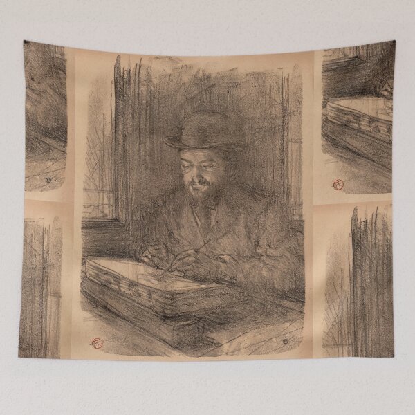 Item preview, Adolphe Albert by Toulouse-Lautrec Vintage French Printmaker Portrait Art designed and sold by artofuniverse.