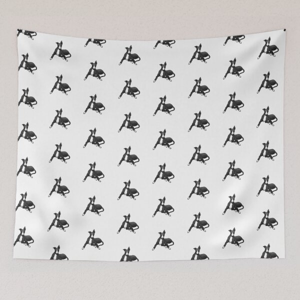 Item preview, Sitting Pretty - Black and White Hound designed and sold by Tessa Draws Stoof.