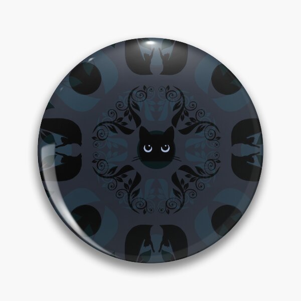 Item preview, Hidden Black Cat Floral Pattern – Subtle Goth Cute Cat Design designed and sold by ThisIsDebbie.