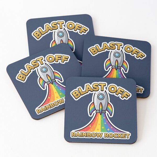 Item preview, Rainbow Rocket Blast Off Sticker designed and sold by AbanoubStore.
