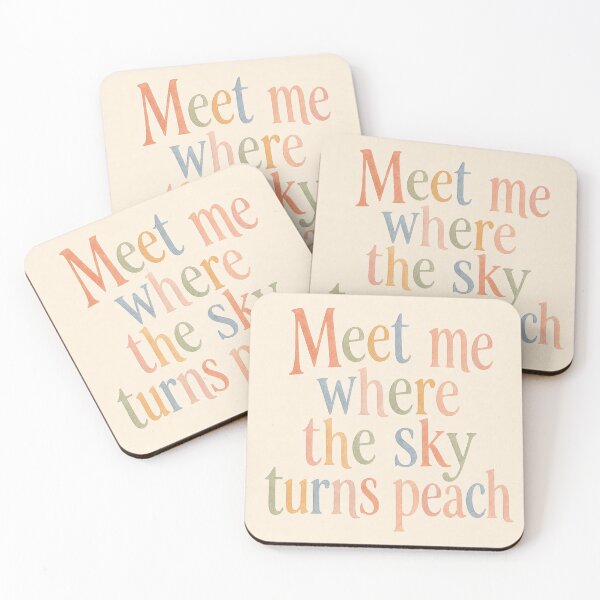 Item preview, Meet Me Where The Sky Turns Peach – Soft Summer Typography designed and sold by Fernhaven.