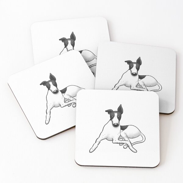 Item preview, Sitting Pretty - White and Black Hound designed and sold by Tessa Draws Stoof.
