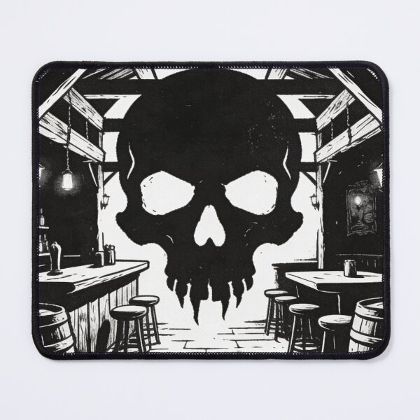 Item preview, Whispers of the Skull Tavern – Shadow Silhouette Art designed and sold by TheInkRaven.