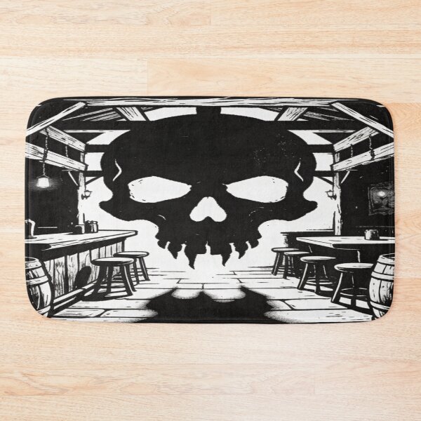 Item preview, Whispers of the Skull Tavern – Shadow Silhouette Art designed and sold by TheInkRaven.