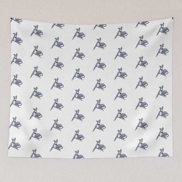 Item preview, Sitting Pretty - Blue and White Hound designed and sold by Tessa Draws Stoof.