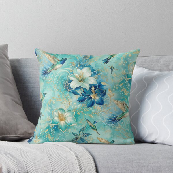Item preview, Turquoise Hummingbird Repeat designed and sold by Jandedan.