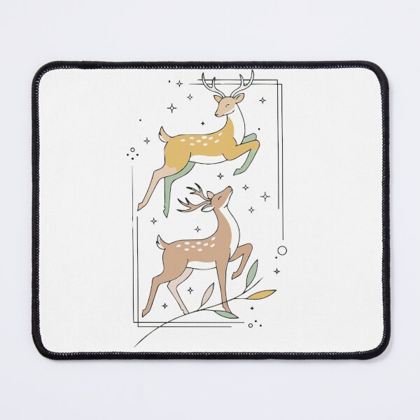 Item preview, Celestial Deer Duo - Minimalist Mystical Moon & Stars Wildlife Art designed and sold by BestChoiceService.