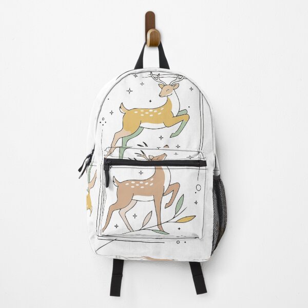 Item preview, Celestial Deer Duo - Minimalist Mystical Moon & Stars Wildlife Art designed and sold by BestChoiceService.